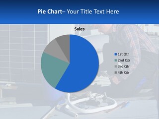 A Man Working On The Roof Of A Building PowerPoint Template