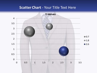 A Suit And Tie On A White And Blue Background PowerPoint Template