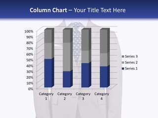 A Suit And Tie On A White And Blue Background PowerPoint Template