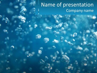 A Blue Background With Bubbles Of Water PowerPoint Template