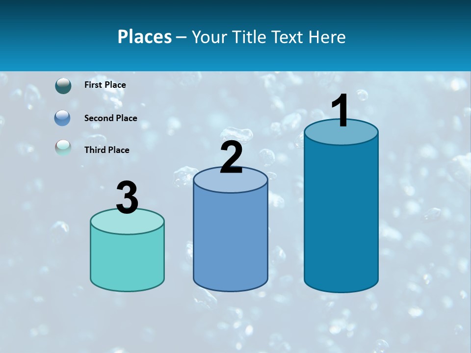 A Blue Background With Bubbles Of Water PowerPoint Template