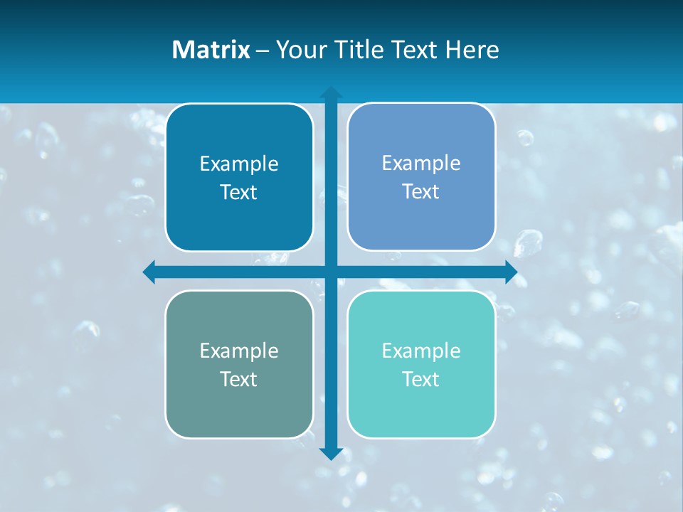 A Blue Background With Bubbles Of Water PowerPoint Template