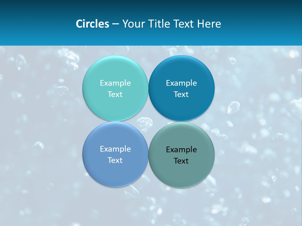 A Blue Background With Bubbles Of Water PowerPoint Template