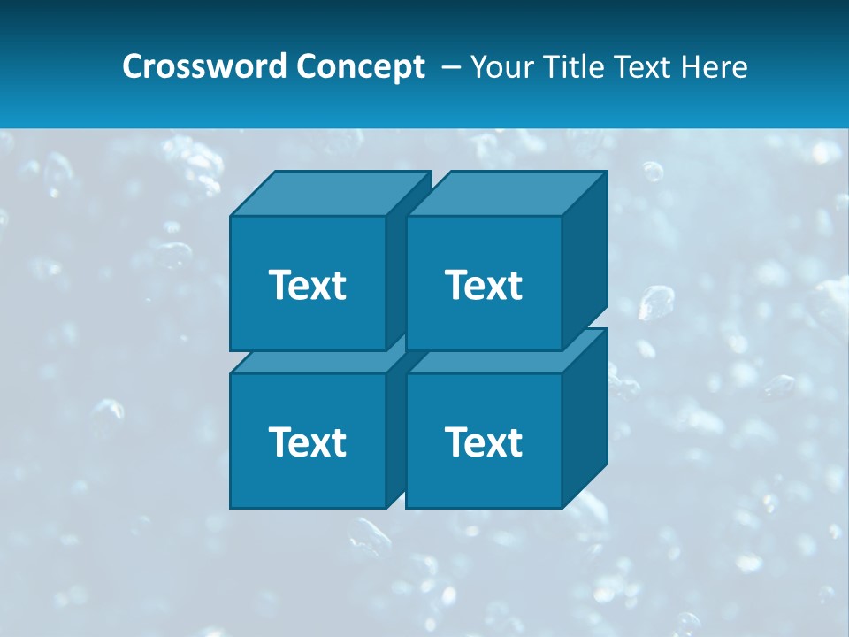 A Blue Background With Bubbles Of Water PowerPoint Template