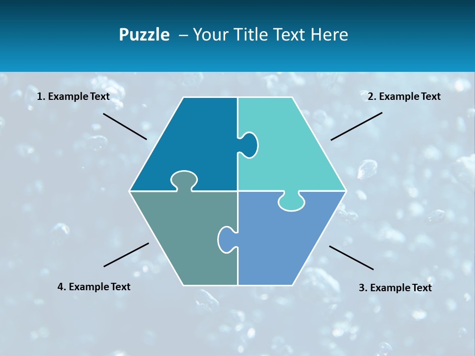 A Blue Background With Bubbles Of Water PowerPoint Template