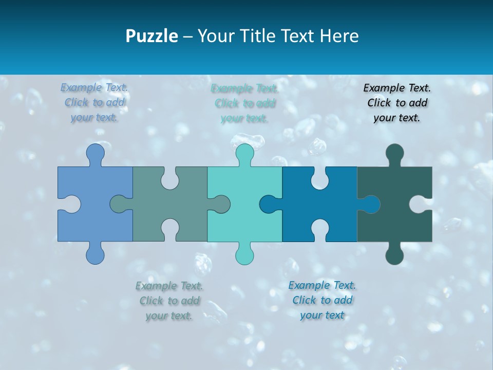 A Blue Background With Bubbles Of Water PowerPoint Template