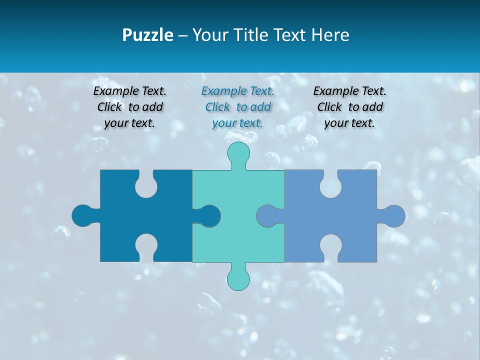 A Blue Background With Bubbles Of Water PowerPoint Template