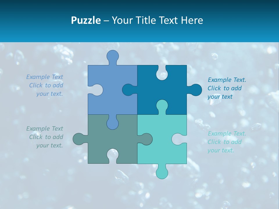 A Blue Background With Bubbles Of Water PowerPoint Template
