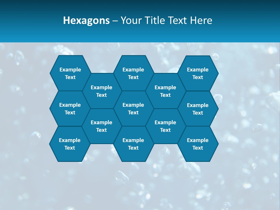 A Blue Background With Bubbles Of Water PowerPoint Template