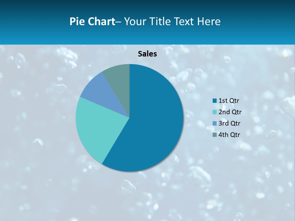 A Blue Background With Bubbles Of Water PowerPoint Template