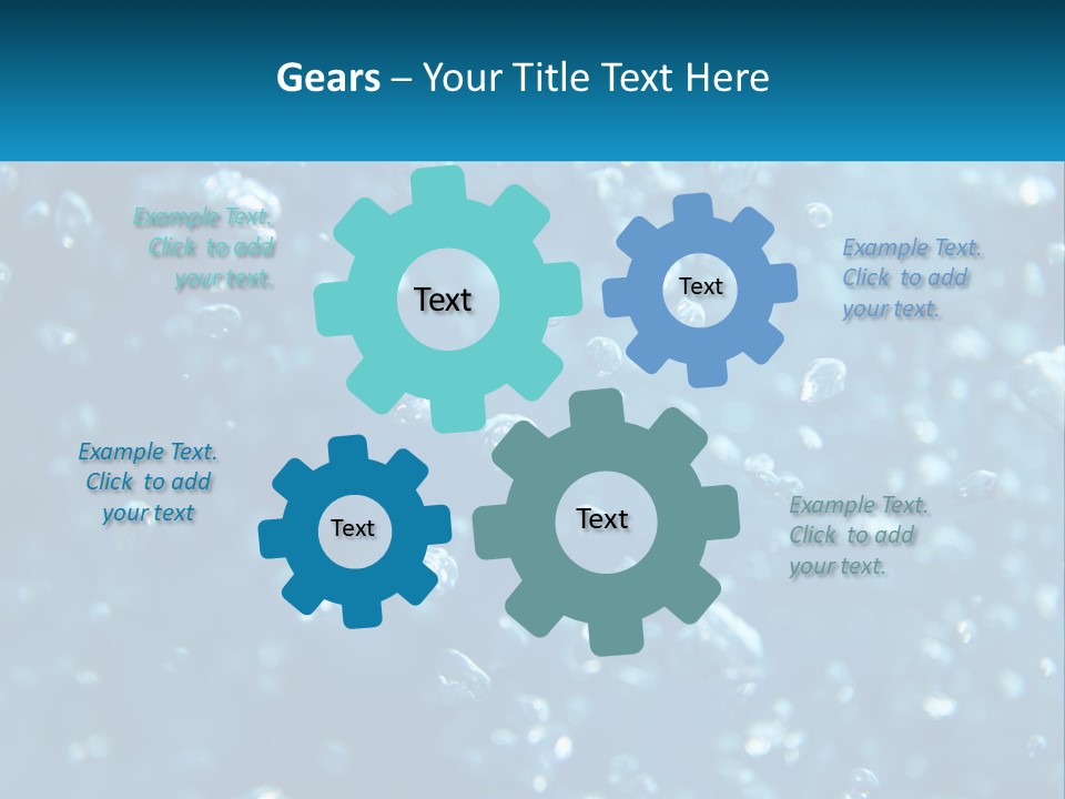 A Blue Background With Bubbles Of Water PowerPoint Template
