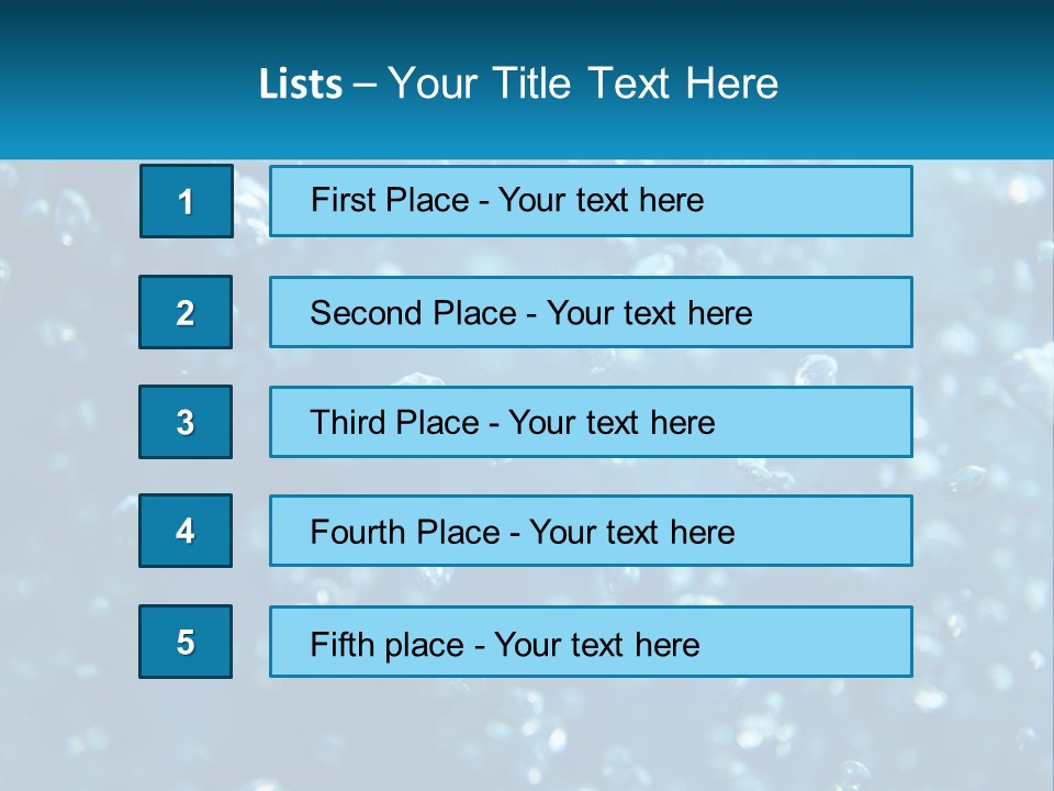 A Blue Background With Bubbles Of Water PowerPoint Template
