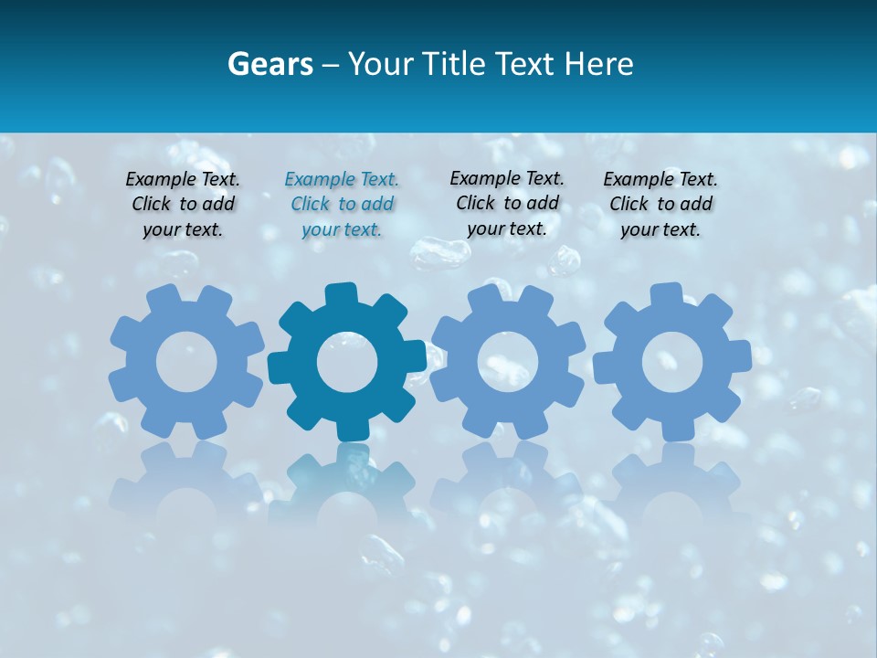 A Blue Background With Bubbles Of Water PowerPoint Template