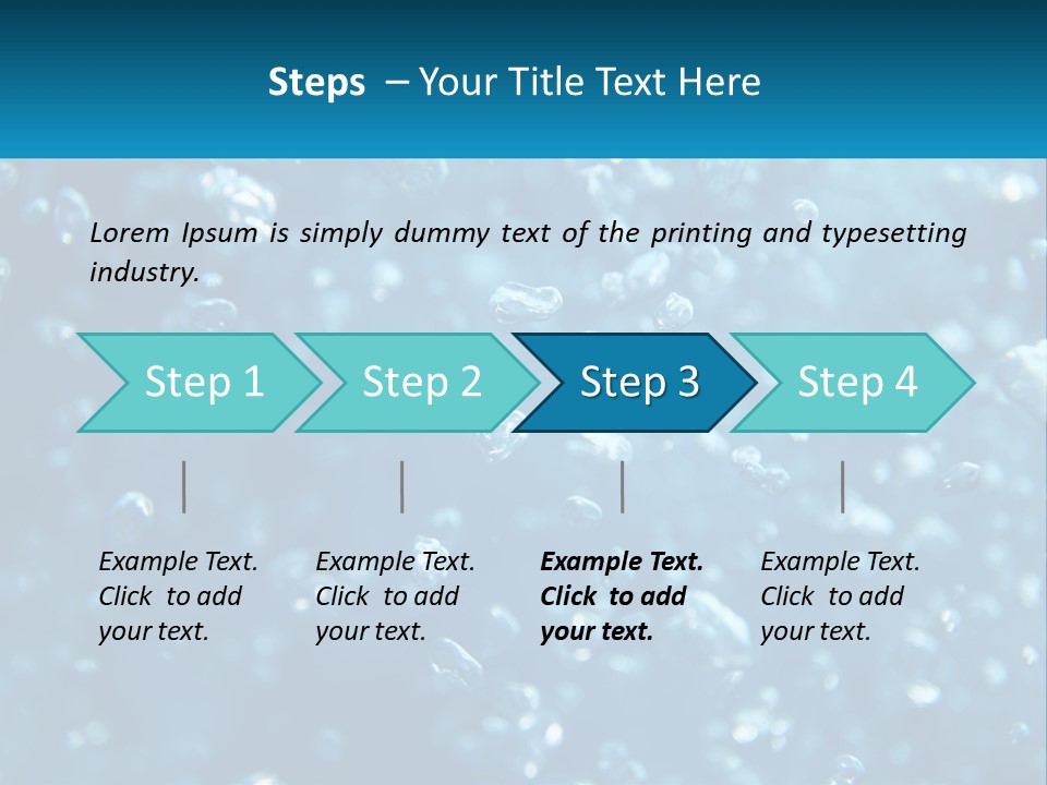 A Blue Background With Bubbles Of Water PowerPoint Template