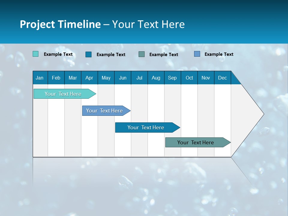 A Blue Background With Bubbles Of Water PowerPoint Template