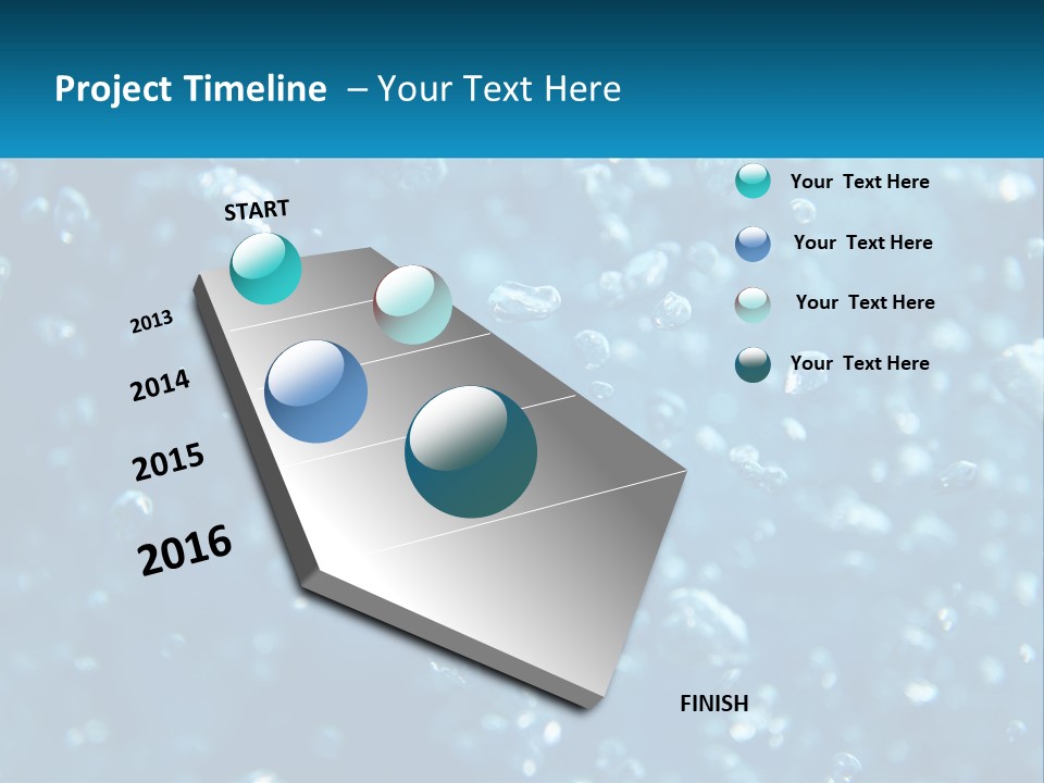 A Blue Background With Bubbles Of Water PowerPoint Template
