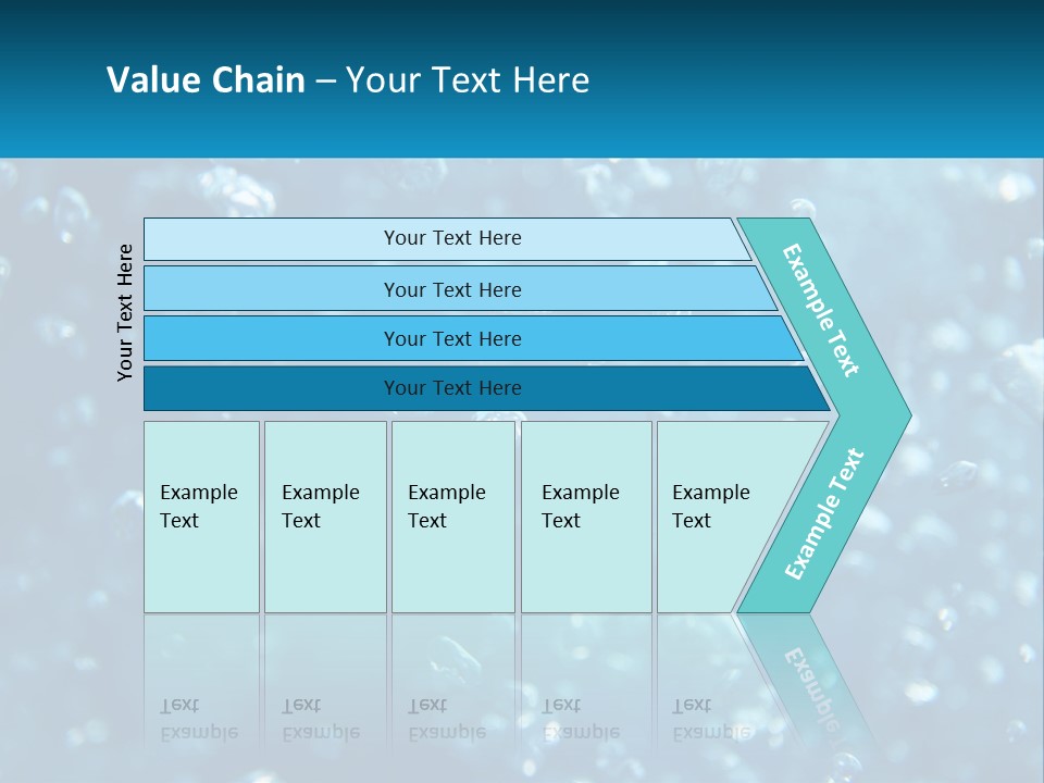 A Blue Background With Bubbles Of Water PowerPoint Template