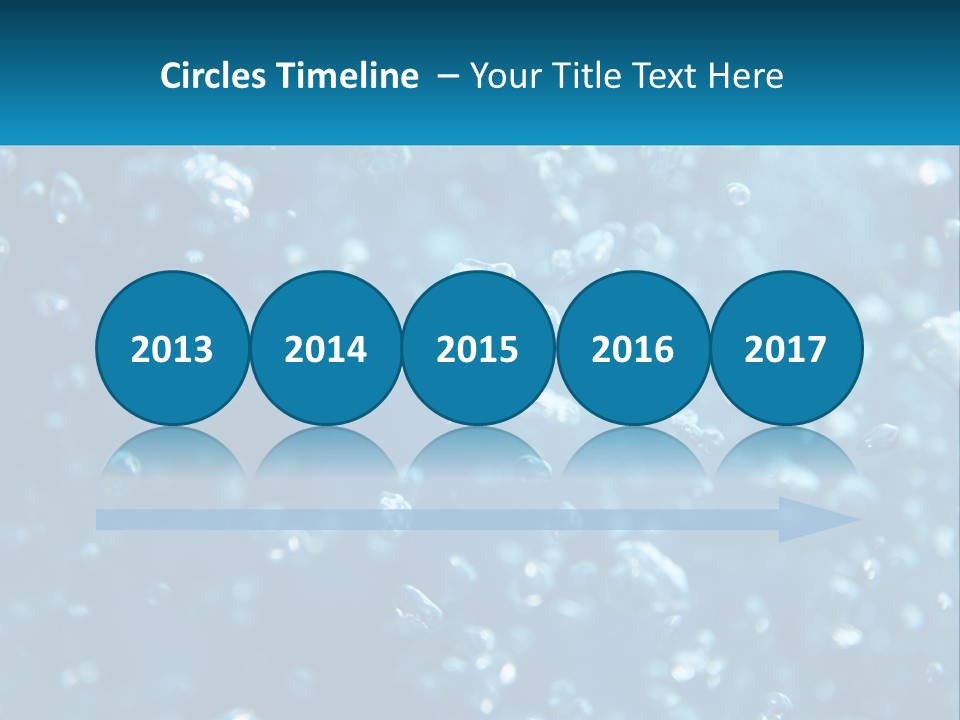 A Blue Background With Bubbles Of Water PowerPoint Template