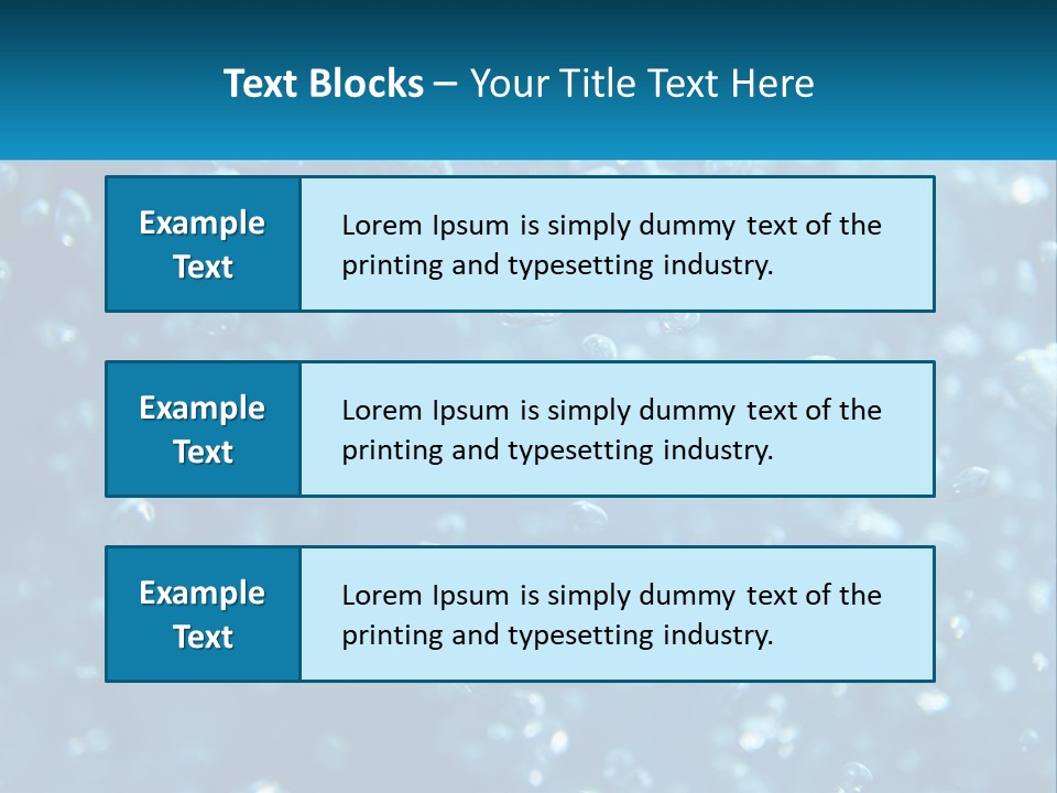 A Blue Background With Bubbles Of Water PowerPoint Template