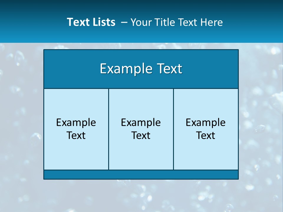 A Blue Background With Bubbles Of Water PowerPoint Template