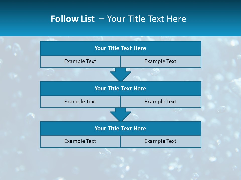 A Blue Background With Bubbles Of Water PowerPoint Template