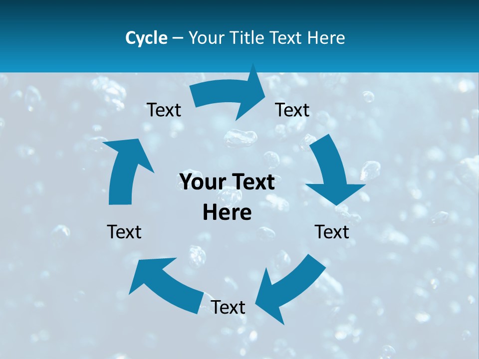 A Blue Background With Bubbles Of Water PowerPoint Template