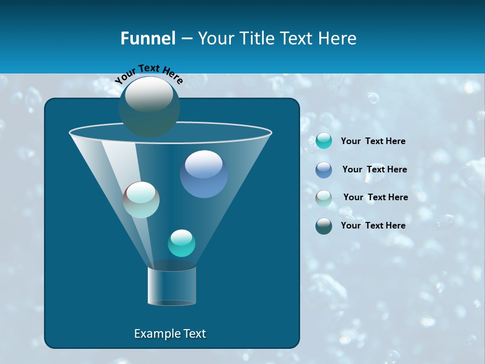A Blue Background With Bubbles Of Water PowerPoint Template