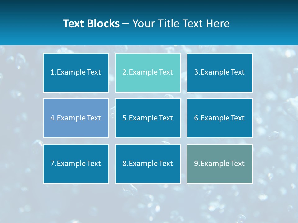 A Blue Background With Bubbles Of Water PowerPoint Template