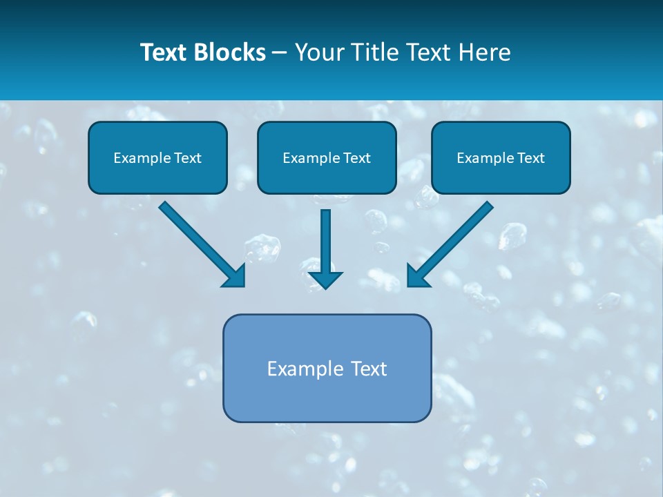 A Blue Background With Bubbles Of Water PowerPoint Template
