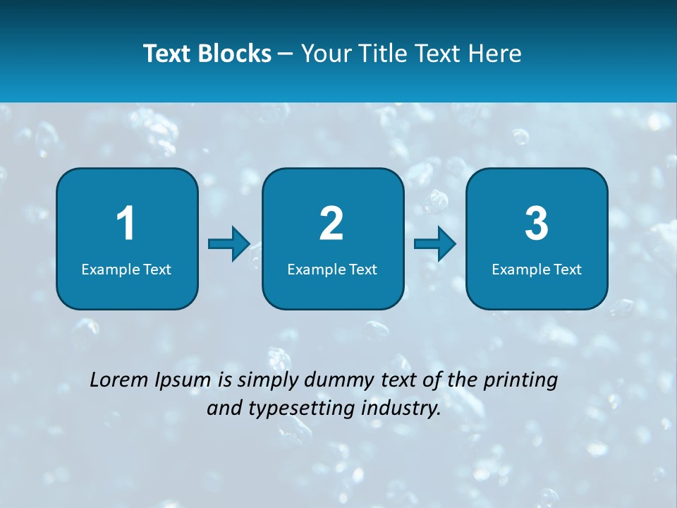 A Blue Background With Bubbles Of Water PowerPoint Template