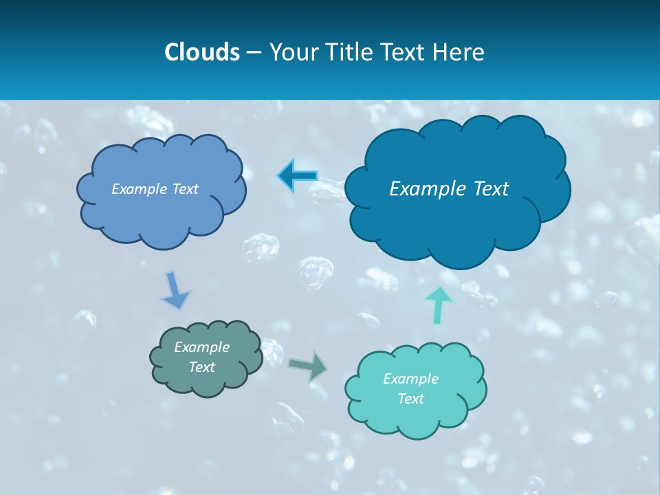 A Blue Background With Bubbles Of Water PowerPoint Template