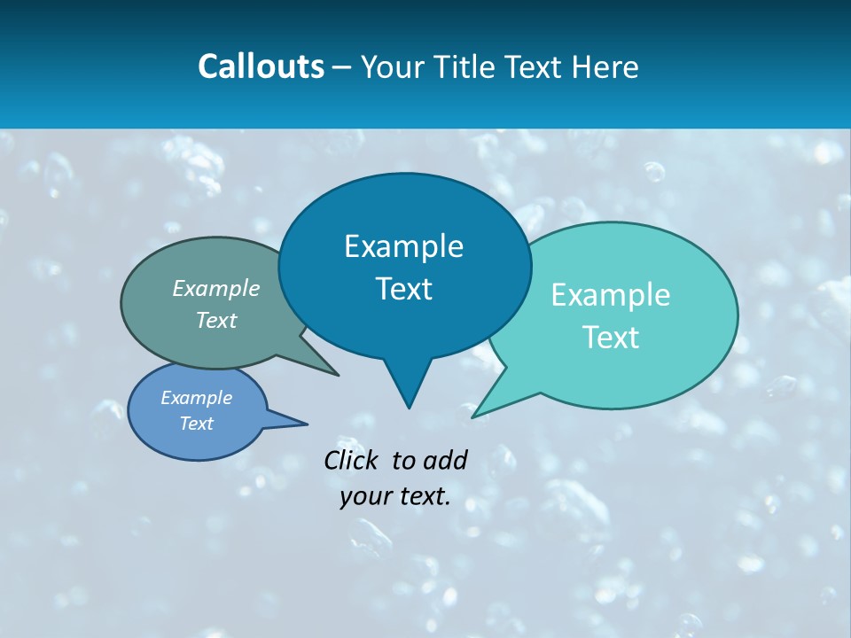 A Blue Background With Bubbles Of Water PowerPoint Template