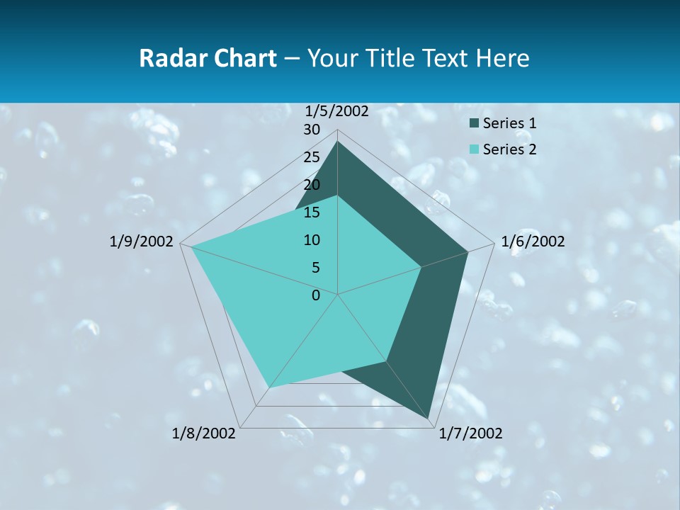 A Blue Background With Bubbles Of Water PowerPoint Template