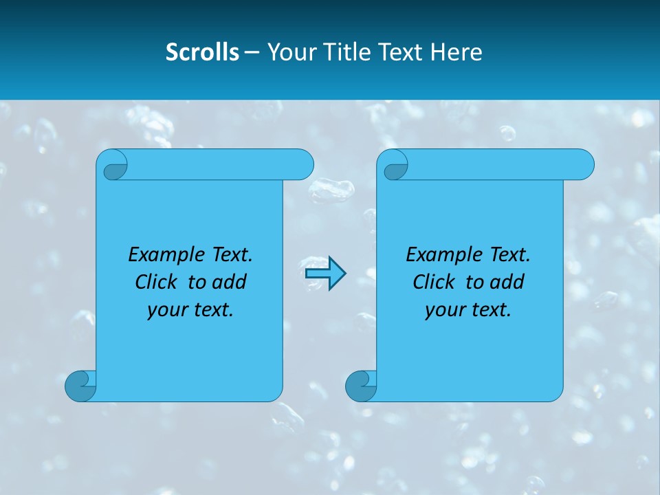 A Blue Background With Bubbles Of Water PowerPoint Template