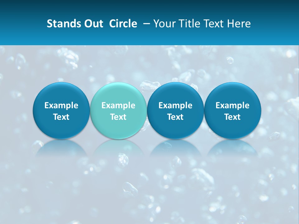 A Blue Background With Bubbles Of Water PowerPoint Template