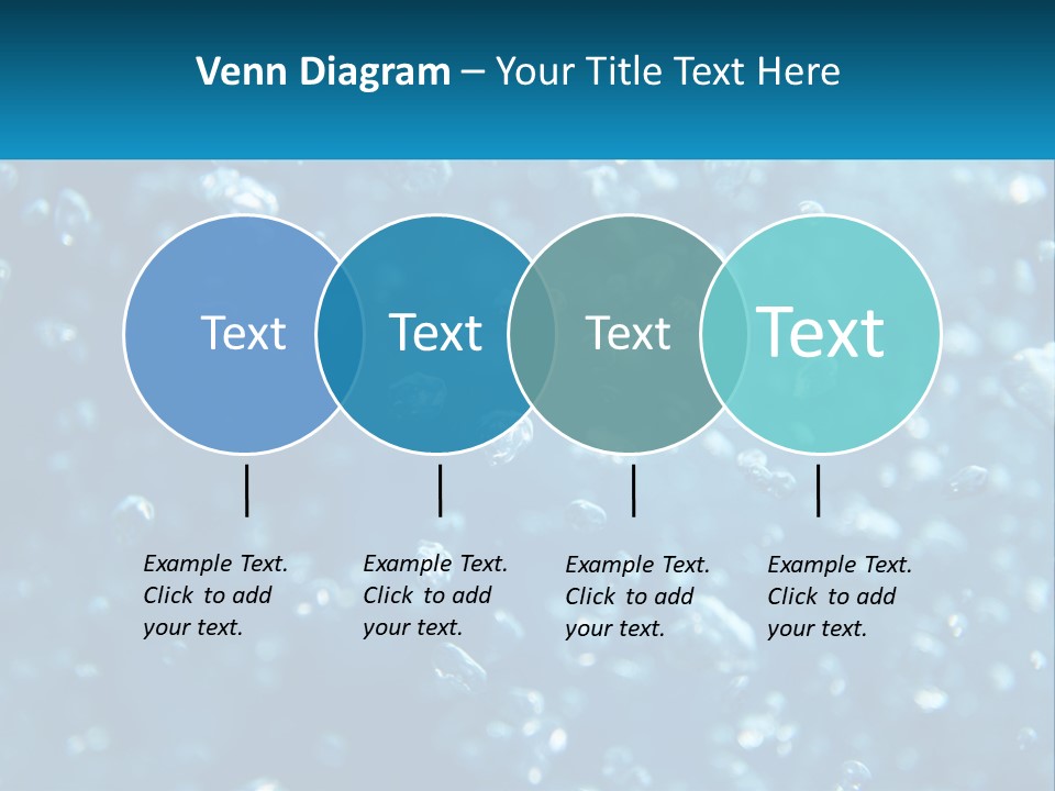 A Blue Background With Bubbles Of Water PowerPoint Template