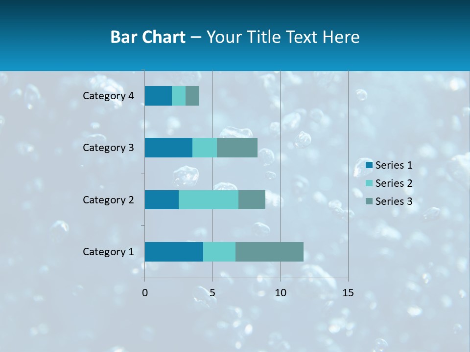 A Blue Background With Bubbles Of Water PowerPoint Template