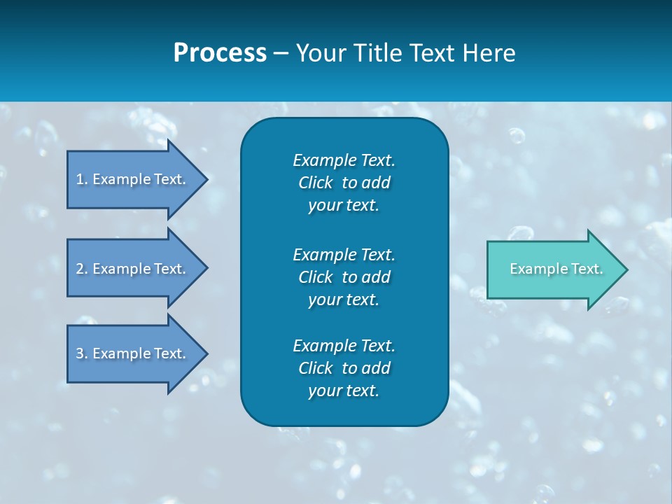 A Blue Background With Bubbles Of Water PowerPoint Template