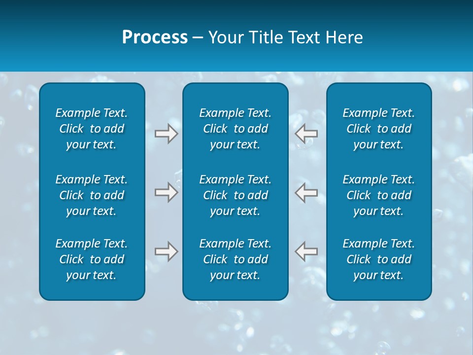 A Blue Background With Bubbles Of Water PowerPoint Template