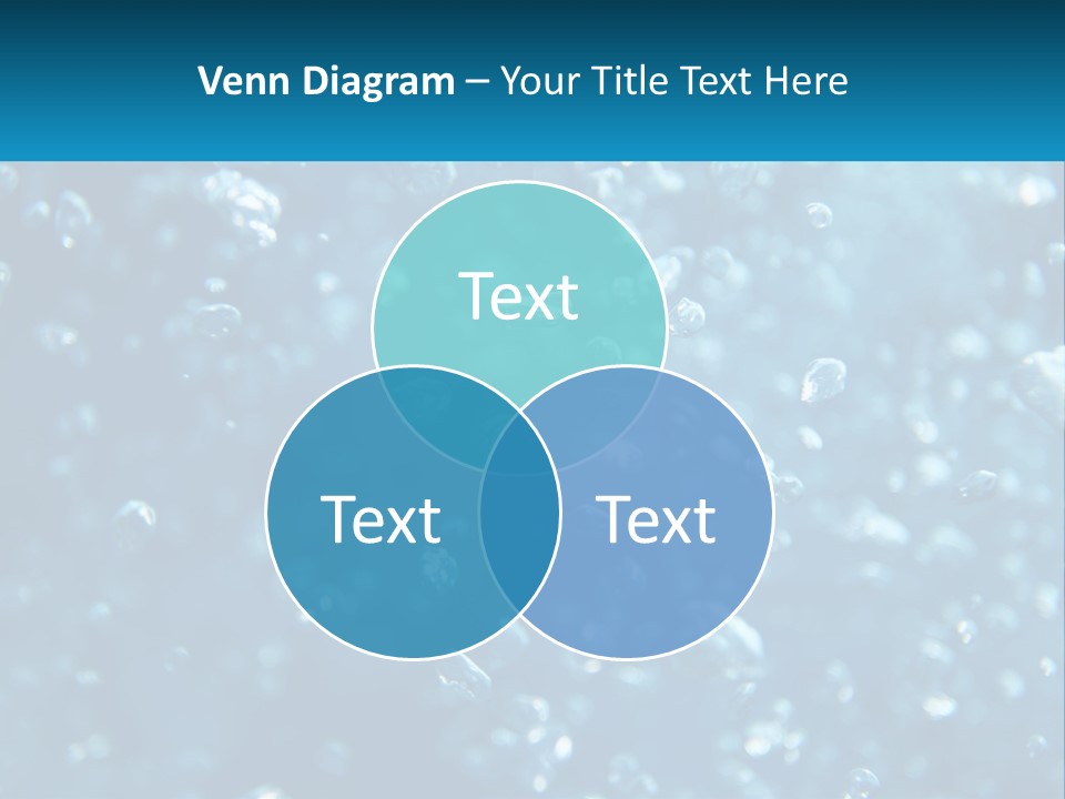 A Blue Background With Bubbles Of Water PowerPoint Template