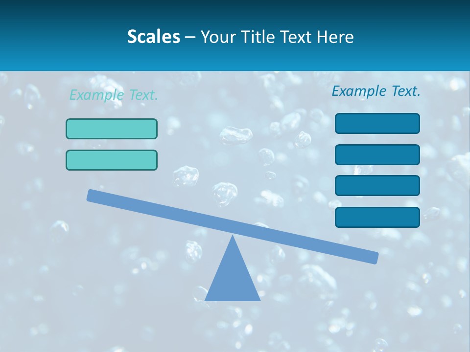 A Blue Background With Bubbles Of Water PowerPoint Template