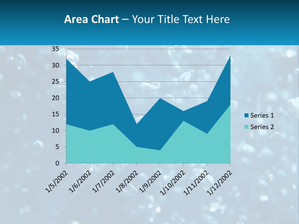 A Blue Background With Bubbles Of Water PowerPoint Template