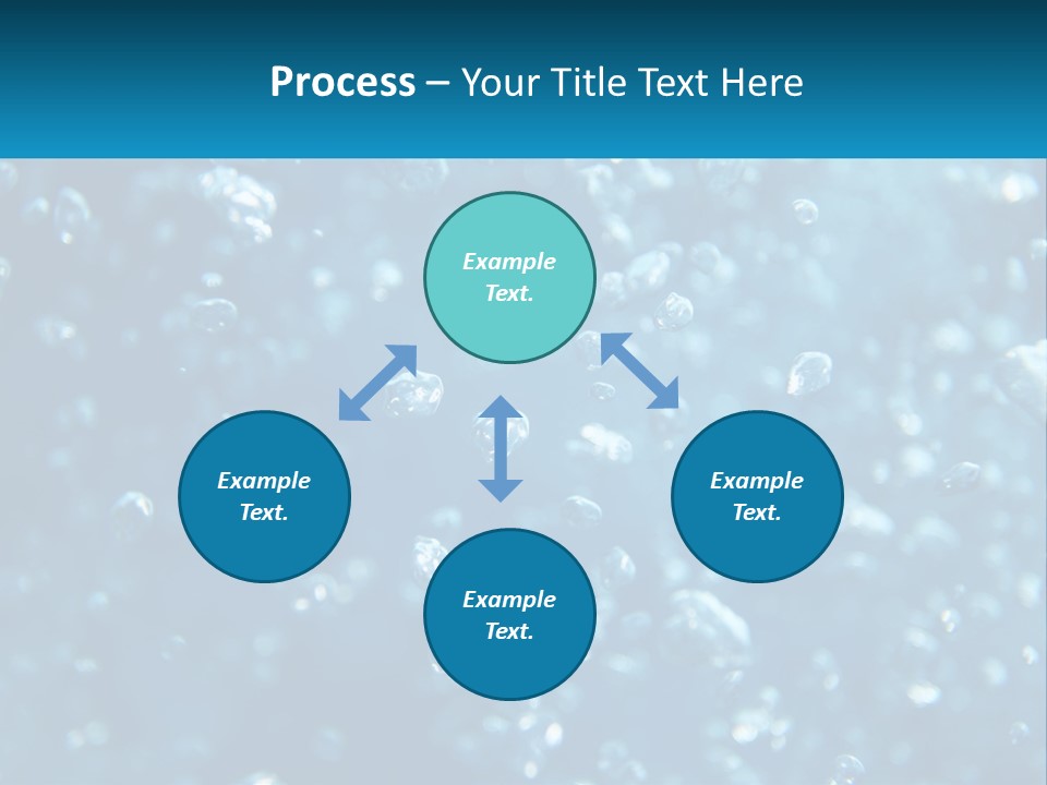 A Blue Background With Bubbles Of Water PowerPoint Template