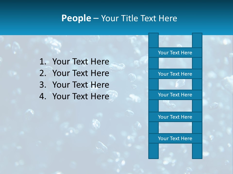A Blue Background With Bubbles Of Water PowerPoint Template