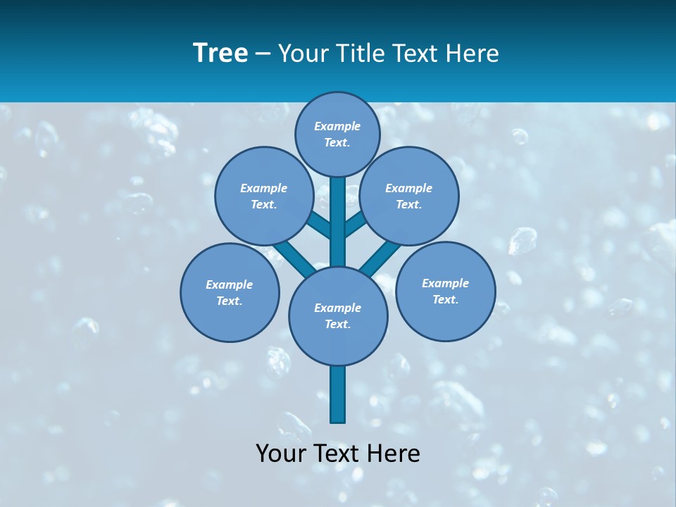 A Blue Background With Bubbles Of Water PowerPoint Template