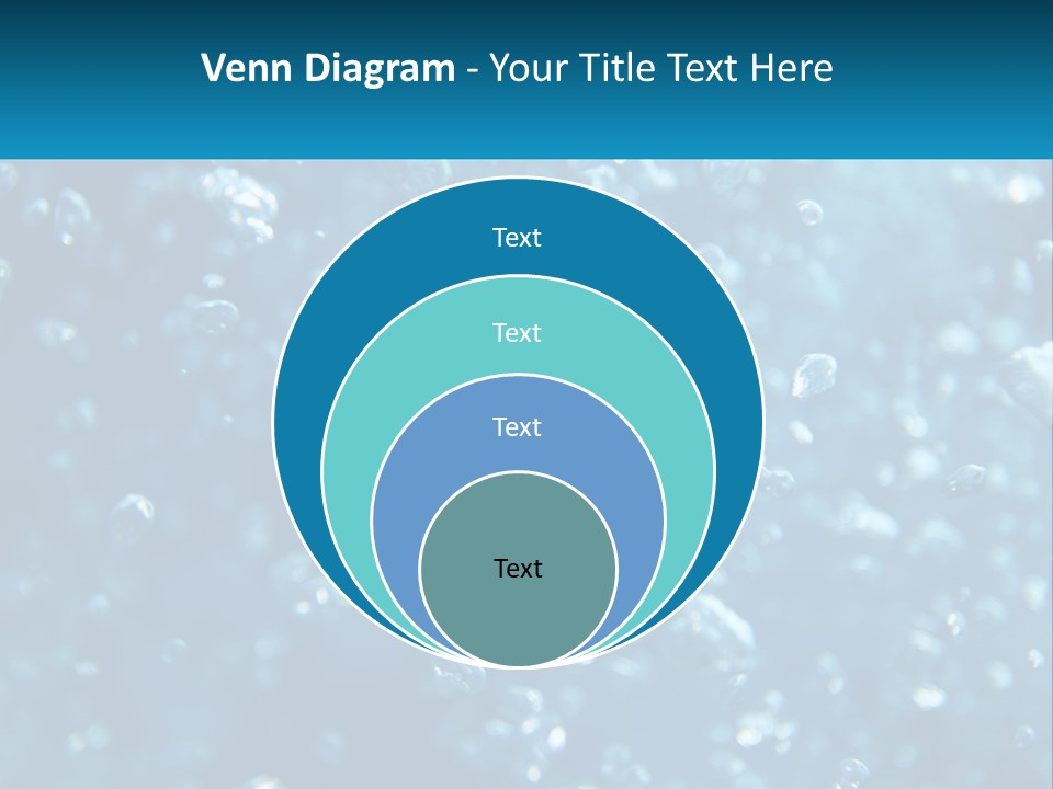 A Blue Background With Bubbles Of Water PowerPoint Template