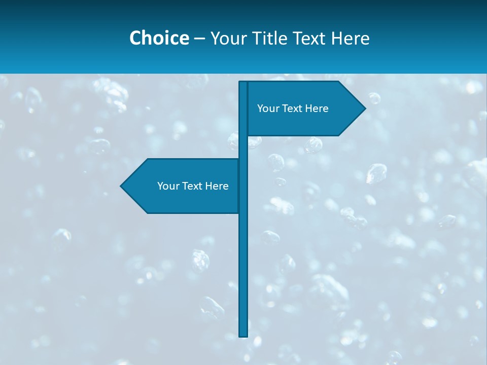 A Blue Background With Bubbles Of Water PowerPoint Template