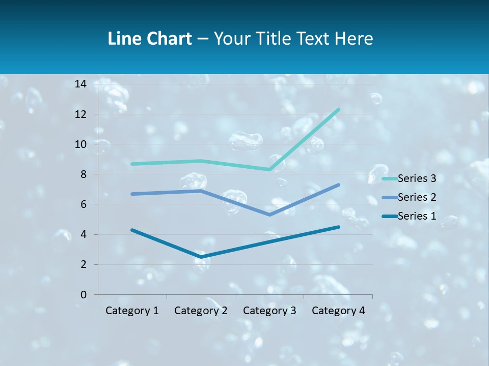 A Blue Background With Bubbles Of Water PowerPoint Template