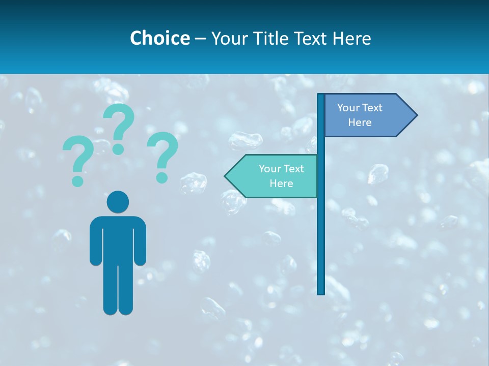 A Blue Background With Bubbles Of Water PowerPoint Template