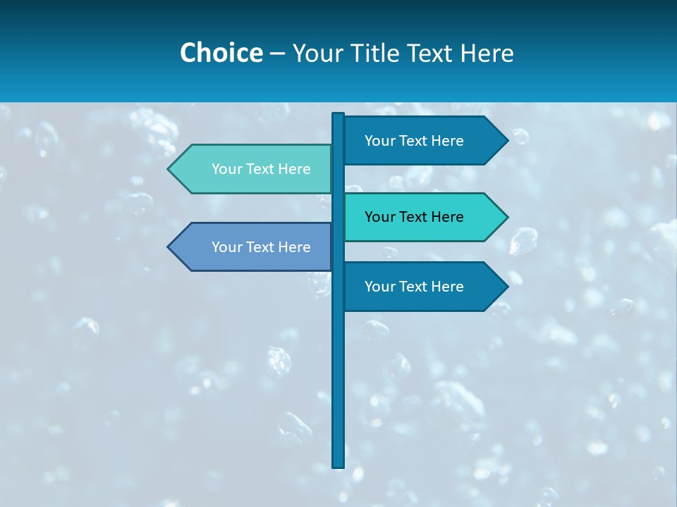 A Blue Background With Bubbles Of Water PowerPoint Template